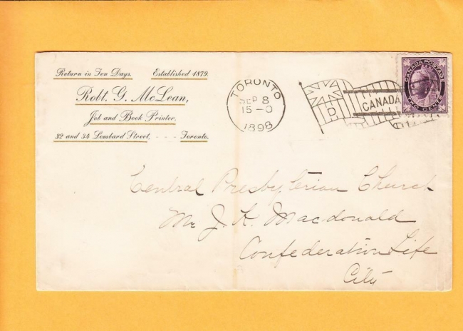 self addressed stamped envelope canada