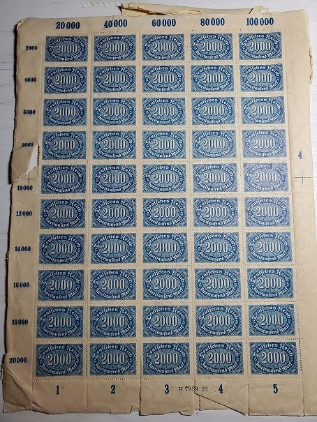 Germany Scott 205 Sheet