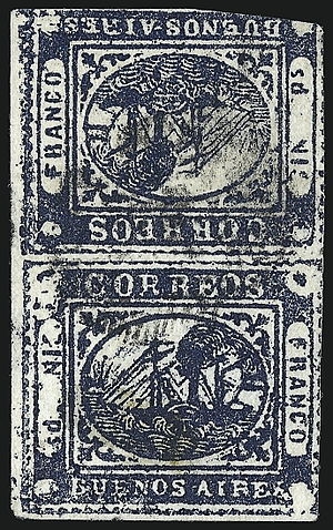 300px-Stamp_Buenos_Aires_1859__In_Ps__Blue_Tete-Beche_pair